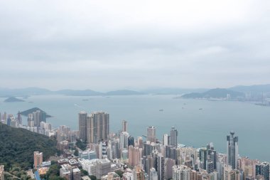 31 Ocak 2022, Hong Kong 'un batısındaki yerleşim bölgesi.