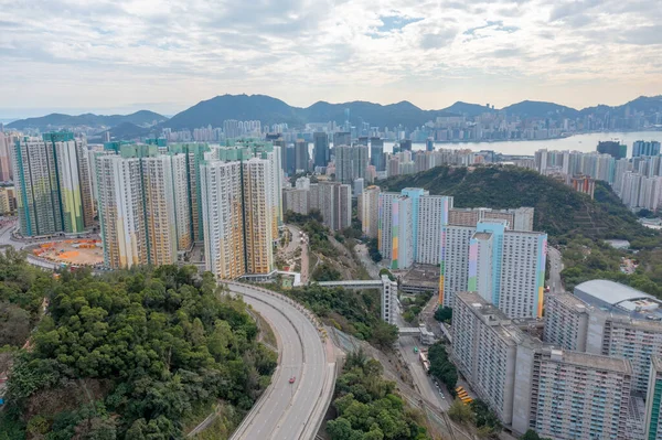 30 Ocak 2022 Shun Lee bölgesi Kwun Tong, Hong Kong