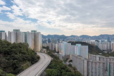 30 Ocak 2022 Shun Lee bölgesi Kwun Tong, Hong Kong