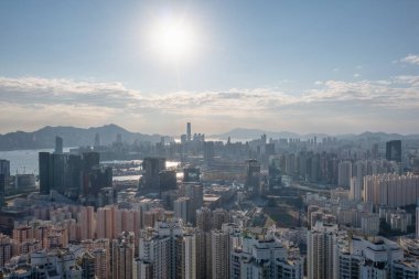 30 Ocak 2022 Victoria 'dan Kowloon' a, Kowloon Apartmanı, Hong Kon