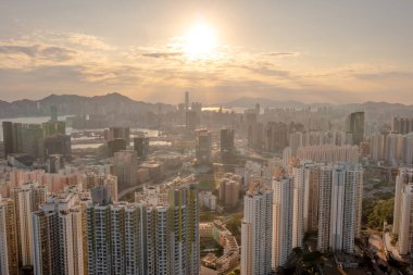 30 Ocak 2022 Victoria 'dan Kowloon' a, Kowloon Apartmanı, Hong Kon