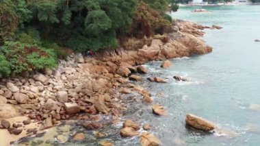 2 Şubat 2022. Stanley Back Sahili, Hong Kong Adası..