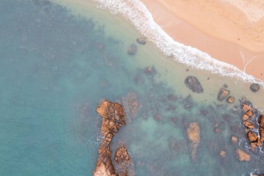 2 Şubat 2022 Stanley Back Plajı 'nın üst manzarası.