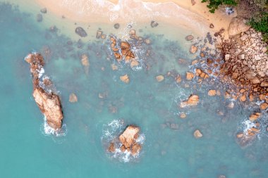 2 Şubat 2022 Stanley Back Plajı 'nın üst manzarası.