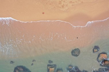 2 Şubat 2022 Stanley Back Plajı 'nın üst manzarası.