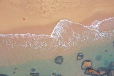 2 Şubat 2022 Stanley Back Plajı 'nın üst manzarası.