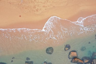 2 Şubat 2022 Stanley Back Plajı 'nın üst manzarası.