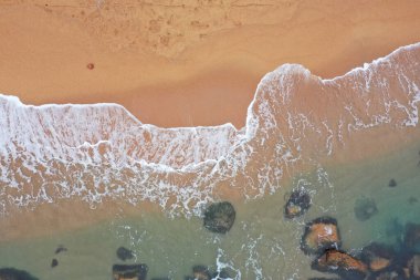 2 Şubat 2022 Stanley Back Plajı 'nın üst manzarası.