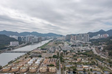 4 Şubat 2022 Hong Kong 'daki Sha Tin kanalizasyon arıtma tesisi
