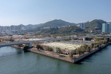 4 Şubat 2022 Hong Kong 'daki Sha Tin kanalizasyon arıtma tesisi