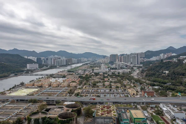 4 Şubat 2022 Hong Kong 'daki Sha Tin kanalizasyon arıtma tesisi