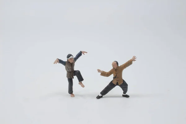 Der Mini Der Figur Kungfu Kämpft — Stockfoto