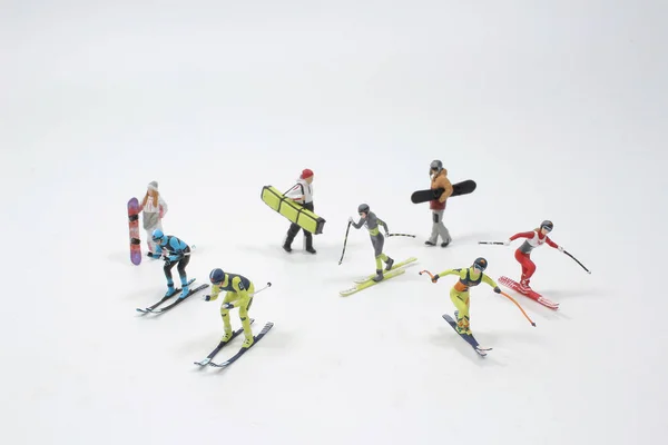 Desportos Inverno Contém Esqui Figura Snowboard — Fotografia de Stock