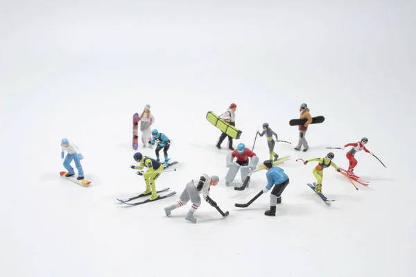 Desportos Inverno Contém Esqui Figura Snowboard — Fotografia de Stock