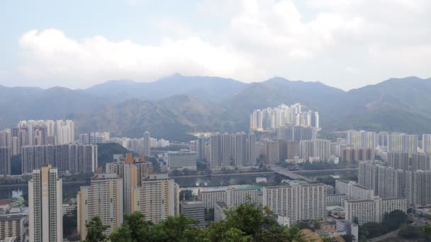 Aug 2018 Vista Distrito Sha Tin Hong Kong China — Vídeo de Stock