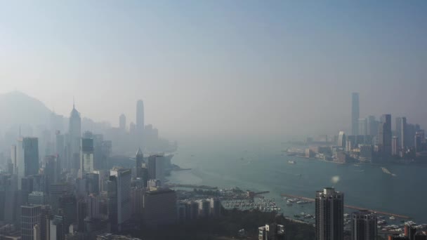 Dez 2021 Inverno Baía Victoria Hong Kong China — Vídeo de Stock