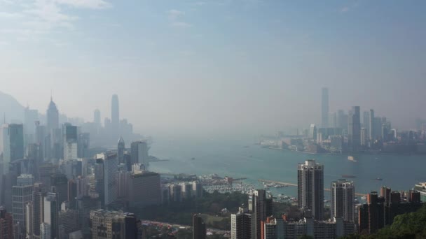 Dic 2021 Inverno Baia Victoria Hong Kong Cina — Video Stock