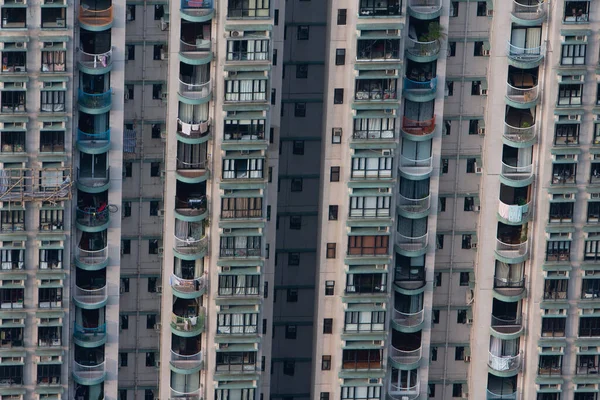 Bloques Apartamentos Residenciales Densos Altos Hong Kong Sept 2007 — Foto de Stock