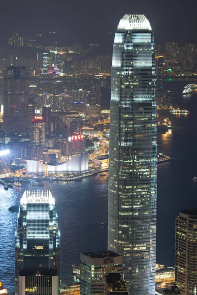 Close Office Building Night Hong Kong Září 2007 — Stock fotografie