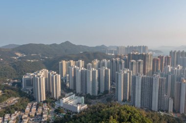 26 Şubat 2022 Hang Hau 'daki Residential District. Hong Kong.