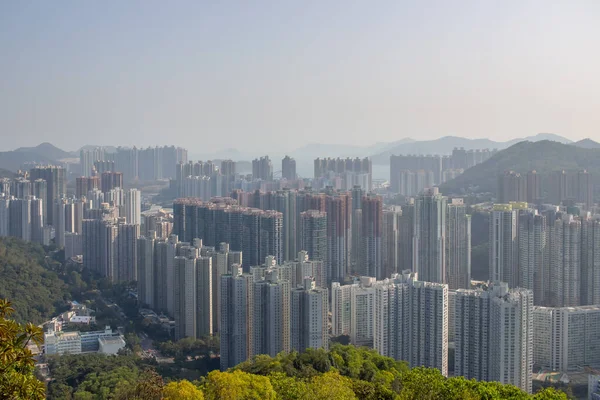 Şubat 2022 Razor Hill Den Görüntü Apartman Konut Binası Hong — Stok fotoğraf