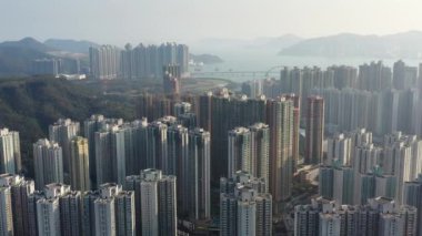 26 Şubat 2022 Hang Hau, Hong Kong manzarası.