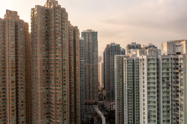 Березня 2022 Року Будівництво Переповнення Житлового Будинку Центрі Гонконгу — стокове фото