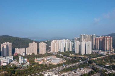 27 Şubat 2022 Tseung Kwan O 'da Po Shun Yolu manzarası