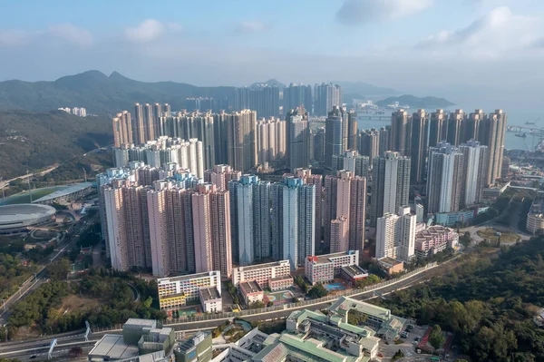 Feb 2022 Highrise Residential Apartment Blocks Tseung Kwan — Stock Photo, Image