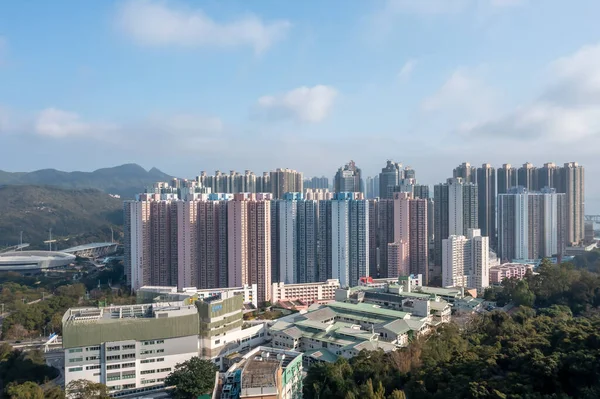 香港将军澳高层住宅大厦2022年2月27日 — 图库照片