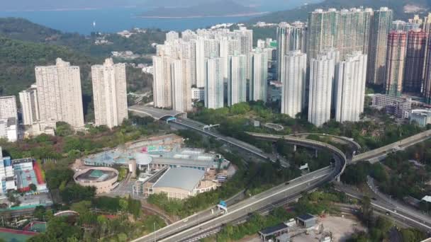 Feb 2022 Shun Road Tseung Kwan Town Hong Kong — Video Stock