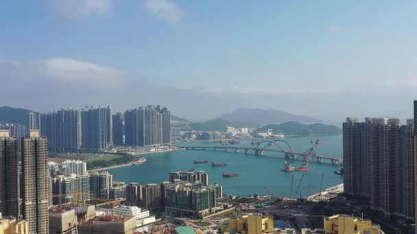 Фев 2022 Вид Города Цынг Кван Гонконг — стоковое видео