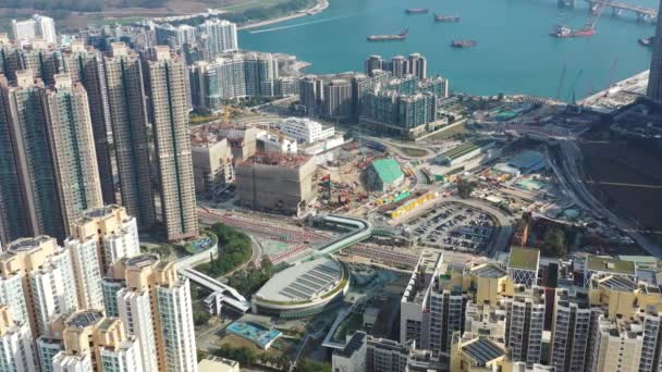 Úno 2022 Pohled Město Tseung Kwan Hong Kong — Stock video