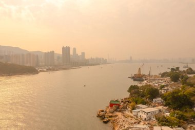 5 Mart 2022 Lei Yue Mun balıkçı köyündeki Tin Hau Tapınağı