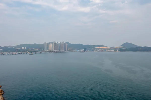 März 2022 Luftaufnahme Der Stadtlandschaft Hongkongs Und Der Stadt Tseung — Stockfoto