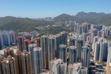 9 Mart 2022 Tseung Kwan O, Hk Hang Hau bölgesi.