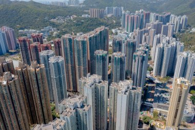 9 Mart 2022 Tseung Kwan O, Hk Hang Hau bölgesi.