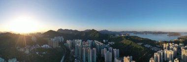 9 Mart 2022 Tseung Kwan O, Hong Kong 'daki yerleşim bölgesi.