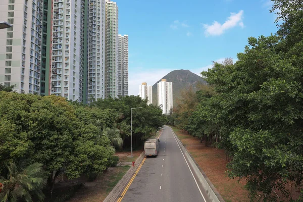 Nisan 2021 Tung Yolu Sokak Manzarası Tung Chung Hong Kong — Stok fotoğraf