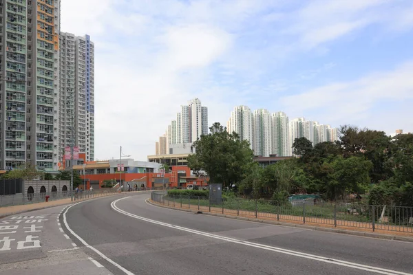 Vista Calle Tung Chung Road Conectar Ciudad Tung Chung Hong —  Fotos de Stock