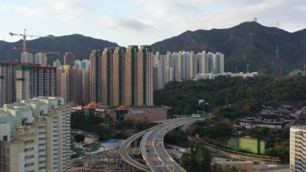 Březen 2022 Tate Cairn Dálnice Route Systém Hong Kongu — Stock video