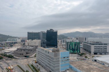 16 Mart 2022 Tseung Kwan O 'daki sanayi bölgesi.