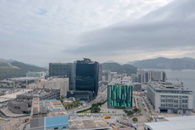 16 Mart 2022 Tseung Kwan O 'daki sanayi bölgesi.