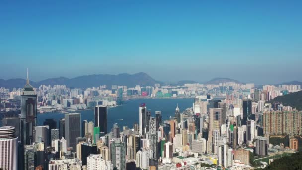 Sept 2021 Skyline Ciudad Hong Kong Lugar Viaje Segundo Plano — Vídeos de Stock