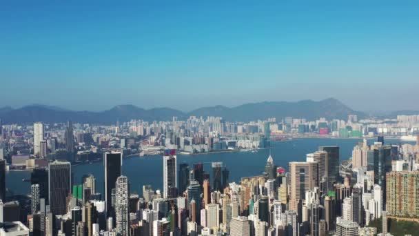 Settembre 2021 Victoria Harbor Hong Kong — Video Stock