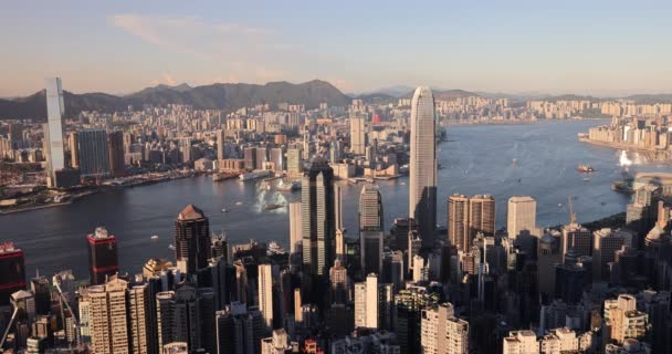 Settembre 2021 Skyline Hong Kong City Peak — Video Stock