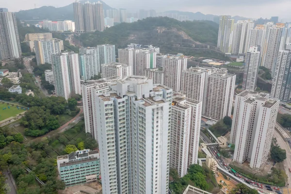 Marzo 2022 Paisaje Urbano Zona Residencial Choi Wan Finca — Foto de Stock