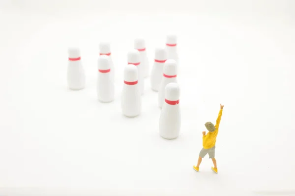 Mini Figure Jouer Bowling — Photo