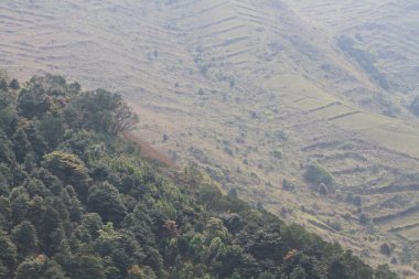 Terasların güzel manzarası, Hong Kong.