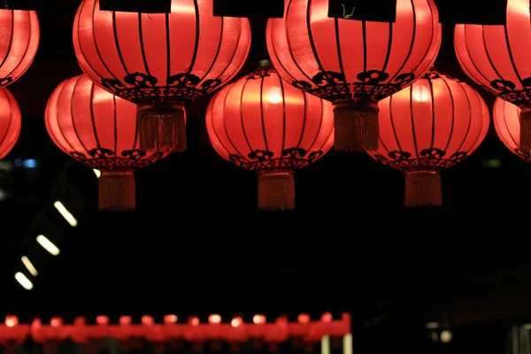 Geleneksel Kırmızı Fener Çin Yeni Yıl Boyunca — Stok fotoğraf
